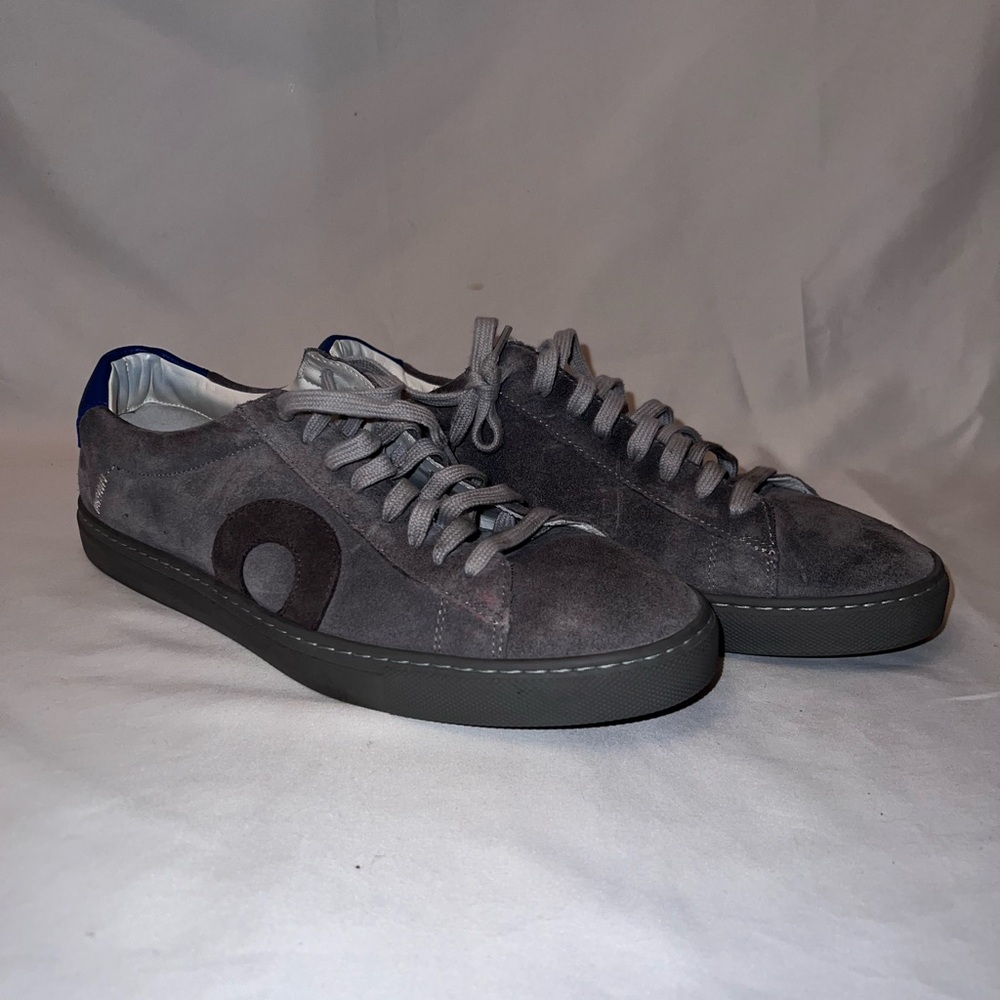 Oliver Cabell Low 1 Pigment Othotic Mens Sneaker SZ 41 / 8 Gray Suede Blue Shoes